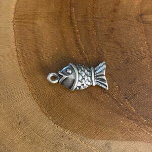RETIRED James Avery Fish Charm, Sterling Silver